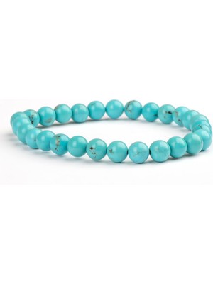 Turkuaz Doğal Taş Bileklik (6 Mm) – Sessizlik Taşı