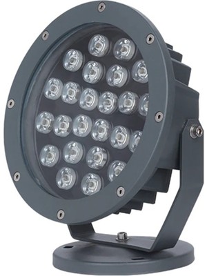 Bahçe LED Armatür Paslanmaz Dekoratif Dış Mekan Aydınlatma Lamba Spot Gösteri Doğal Beyaz A-1306 24W 220V IP68
