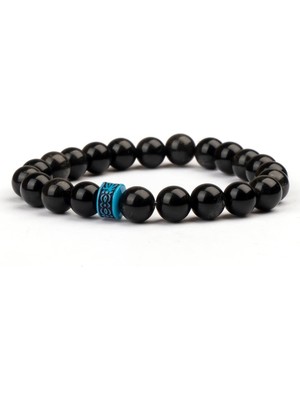 Obsidyen Doğal Taş Bileklik (8 Mm) – Karanlık Kalkan