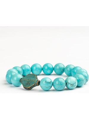 Turkuaz Doğal Taş Bileklik (10 Mm) – Huzur Çemberi