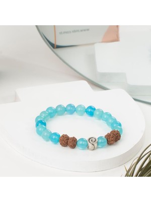 Mavi Akik Doğal Taş Bileklik