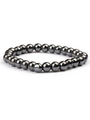 Hematit Doğal Taş Bileklik (6 Mm) – Toprakla Bağ