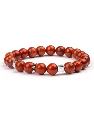 Jasper Doğal Taş Bileklik (8 Mm) – Zamanın Kalbi