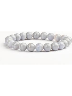 Kalsedon Doğal Taş Bileklik (8 Mm) – Sükûnet Taşı