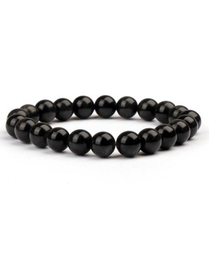 Obsidyen Doğal Taş Bileklik (8 Mm) – Sessiz Koruma