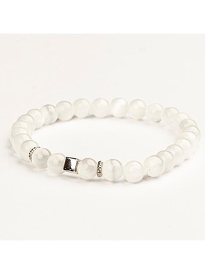 Selenit Doğal Taş Bileklik (6 Mm) – Ayışığı Tınısı