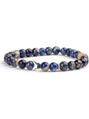 Sodalit Doğal Taş Bileklik (6 Mm) – Derin Düşünce