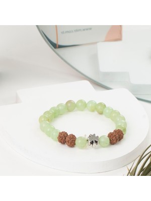 Yeşil Tibet Akik Doğal Taş Bileklik