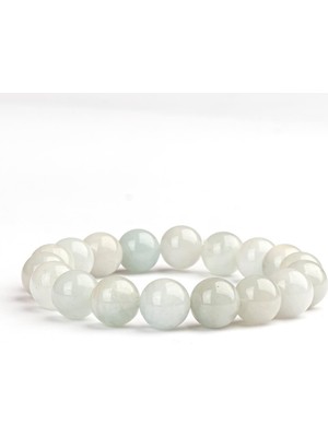 Akuamarin Doğal Taş Bileklik (10 Mm) – Huzurun Bileşimi