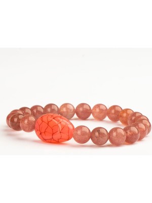 Çilek Kuvars Doğal Taş Bileklik (8  Mm) – Işığa Açıl