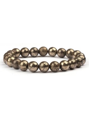Pirit Doğal Taş Bileklik (8 Mm) – Savaşçı Enerji
