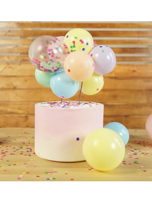 Le Mabelle Çok Renkli Makaron Balon Pasta Süsü