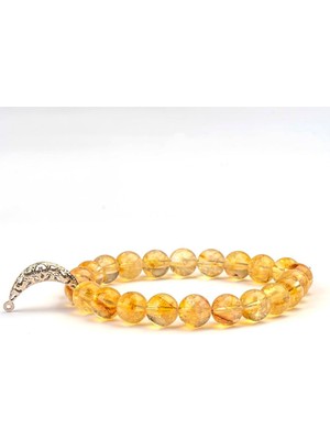 Sitrin Doğal Taş Bileklik (8 Mm) – Güneş Kapısı