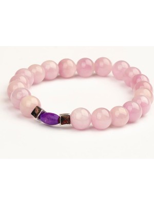 Kunzit Doğal Taş Bileklik (8 Mm) – Şefkat Tılsımı