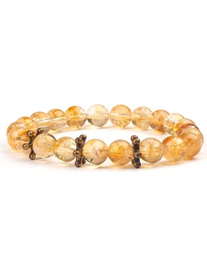 Sitrin Doğal Taş Bileklik (8 Mm) – Ilahi Neşe