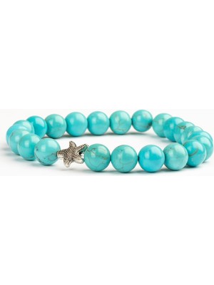 Turkuaz Doğal Taş Bileklik (8 Mm) – Ruhun Dalgası