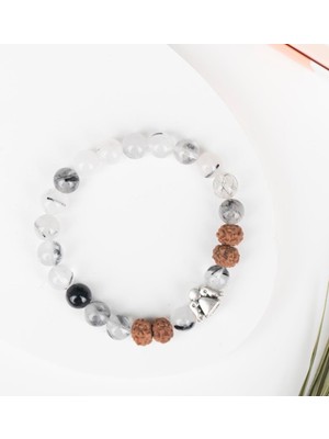 Rutil Kuvars Doğal Bileklik