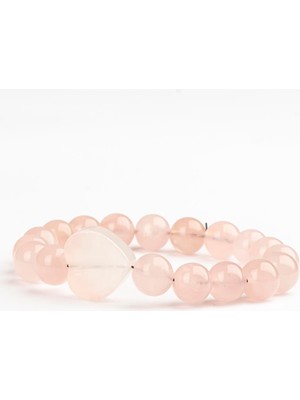 Pembe Kuvars Doğal Taş Bileklik (10 Mm) – Ruhun Yumuşaklığı