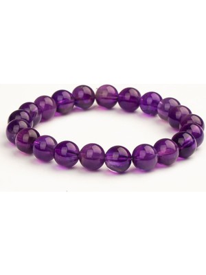 Ametist Doğal Taş Bileklik (8 Mm) – Mor Tonlu Şıklık