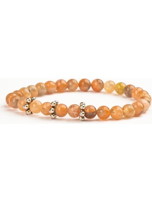 Güneş Taşı Doğal Taş Bileklik (6 Mm) – Içsel Şafak