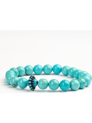 Turkuaz Doğal Taş Bileklik (8 Mm) – Söz Taşı
