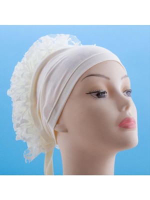 Msa-Shop Fırfırlı Bone-Krem