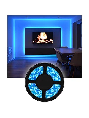 Cata LED Şerit bant 5 metre 2835 SMD 12V Mavi Işık 240 LED/m IP20 Aydınlatma Kendinden Yapışkanlı