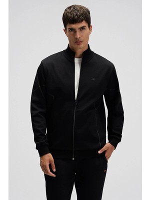 Ellesse Logolu Pamuklu Regular Fit Dik Yaka Fermuarlı Sweat Erkek Sweat EM545