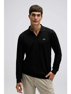 Ellesse Logolu Pamuklu Regular Fit Düğmeli Polo Yaka Sweat Erkek Polo Yaka Sweat EM607