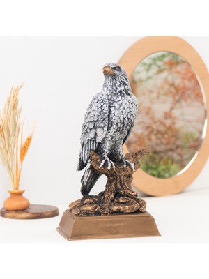 Dekoratif Kartal Silver Biblo