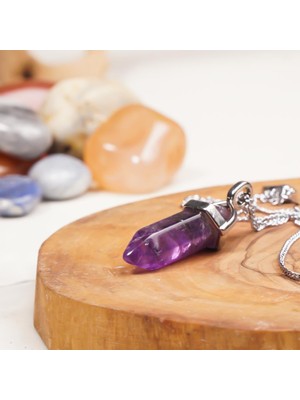 Ametist Doğal Taş Kolye