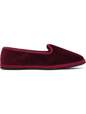 Kadın Bordo Kumaş Loafer 25AFD20546F