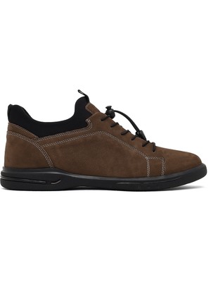 Erkek Taba Bağcıklı Nubuk Deri Casual Sneaker 25WFD6803V3