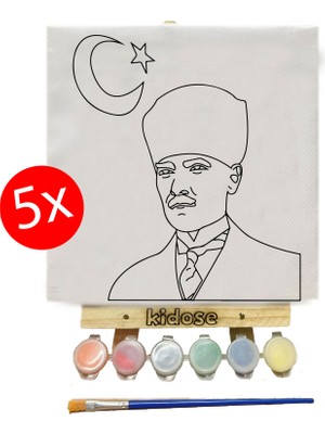 Çocuklar Için Milli Bayram Tuval Boyama Seti | 29 Ekim - 10 Kasım - 23 Nisan Etkinliği