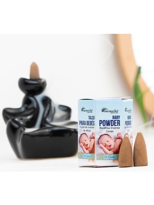 Aromatika Bebek Pudrası Aromalı Geri Akışlı Şelale Tütsü