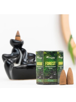 Aromatika Orman Aromalı Geri Akışlı Şelale Tütsü