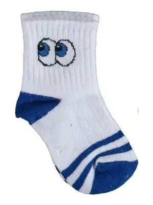 Bibaby Organik Çorap Soket Kısa Eyes Saks