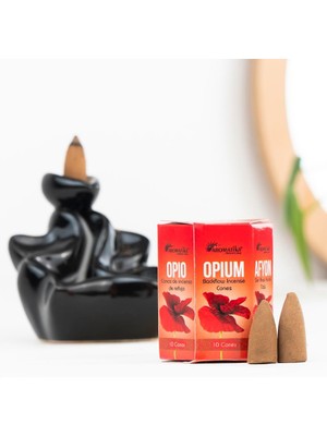 Aromatika Afyon Aromalı Geri Akışlı Şelale Tütsü