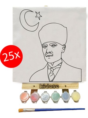 Çocuklar Için Milli Bayram Tuval Boyama Seti | 29 Ekim - 10 Kasım - 23 Nisan Etkinliği