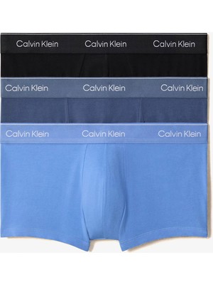 Calvin Klein Low Rise Erkek Mavi 3'lü BOXER.W8O