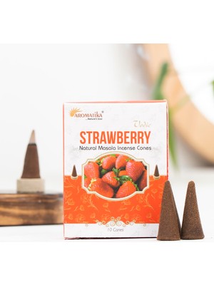 Aromatika Çilek Aromalı Konik Tütsü