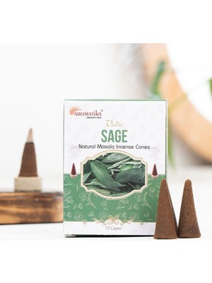 Ada Çayı Aromalı Organik Kömürsüz Konik Tütsü