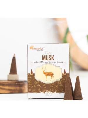 Aromatika Musk Aromalı Konik Tütsü