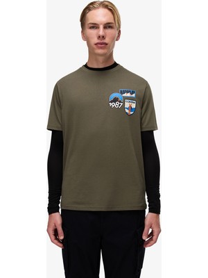 Napapijri S-Montepiana Erkek Yeşil T-Shirt.-