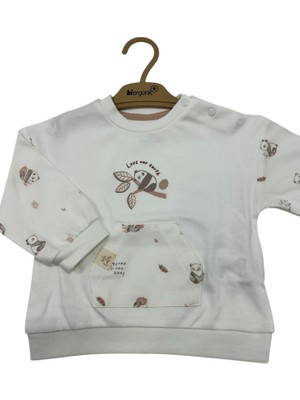 Bibaby Organik Sweatshirt Love Our Earth Mocha