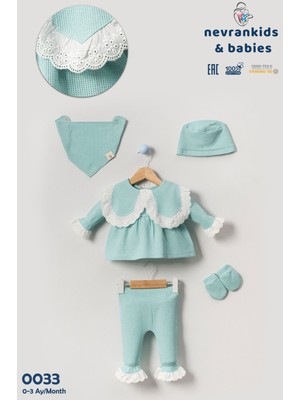 Kız Bebek Fistolu Waffle Hastane Çıkışı 5'li Yeni Doğan Seti 0-3 Ay