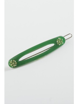 Çiçek Taşlı Klipsli Toka