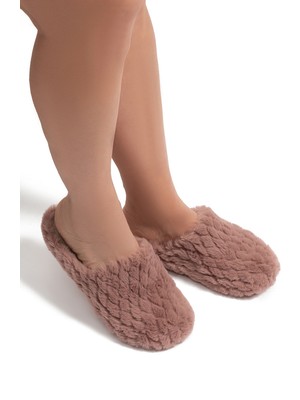 Twigy Beyonce Kadın Peluş Ev Terliği Pudra 37/41