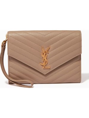 Saınt Laurent Matelassé Deri Cassandre El Çantası, Klasik & Zarif, Dana Derisi