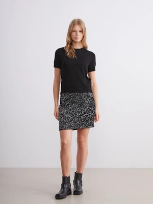 Dar Fit Pul Payetli Mini Etek  (W5)